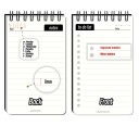 Cuaderno de bolsillo A7 12,7 x 7,65 cm 80 páginas Lista de tareas Encuadernación en espiral Regla Parte trasera 5