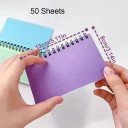 Cuaderno espiral de colores 13 x 8 cm 50 hojas Bloc de notas rayado desprendible Agenda rayada Bloc de notas para oficina y escuela 5