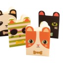 Cuadernos de bolsillo delgados con animales 11,9 x 8,4 cm con 20 hojas rayadas en un paquete de 4 unidades con orejitas redondas en el borde superior 2