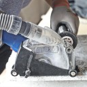 Cubierta de protección universal para amoladora angular con extracción de polvo Profundidad de corte ajustable Ruedas guía Estructura transparente con accesorios 3