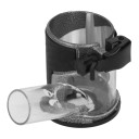 Cubierta para extracción de polvo para fresadora de borde Recogedor de virutas ajustable con salida transparente Cuerpo de aluminio con sujeción rápida a la fresadora 3