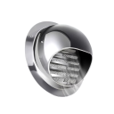 Cubierta redonda de ventilador 100 mm 14x4,4x9,8 cm Acero inoxidable Rejilla de ventilación impermeable Extractor de pared Sellado contra la humedad y plagas 5