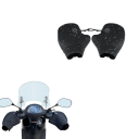 Cubiertas de manillar de motocicleta resistentes 25,5 x 25 x 7,5 cm Impermeables a prueba de viento negras de invierno universales 2