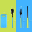 Cubiertos de viaje con palillos + estuche J2311 5