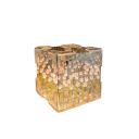 Cubo decorativo com luz e tulipas LED 9 x 9 x 9 cm Decoração moderna para mesa, prateleira ou cómoda 8