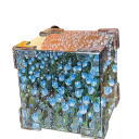 Cubo Trasparente Illuminato DIY Creativo con 20 Tulipani Luci LED Lampada Notturna Piccola Cubo Decorativo Marino Regalo per Ragazze e Donne 7