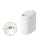 Cubos de basura sin contacto 9 l con apertura por sensor, cubo estrecho de plástico para baño, cocina, oficina y hogar 1