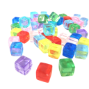 Cubos decorativos 50 pcs 8 × 8 × 8 mm Cubos acrílicos transparentes en varios colores Juego de rompecabezas lógico decoración 1