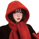 Cubre cabeza de invierno para mujer con ajuste caliente protección de cabeza, cuello y cara capucha de poliéster para clima frío 6