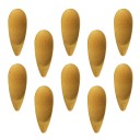Cucchiai di bambù per spezie 10 pz Piccole palette per barattoli e contenitori in cucina Forma a goccia con punta affusolata 10 x 4 cm Per un facile 3