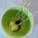 Cucchiaini da tè con pietra decorativa 4 pz 3