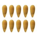 Cucharas de bambú para especias 10 unidades Pequeñas palas para frascos y tarros en la cocina Forma de gota con punta estrecha 10 x 4 cm 1