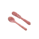 Cucharas de postre y cuchillo para mermelada Utensilios de cocina elegantes Cucharas de café y té para pasteles helados postres Juego de servicio 2