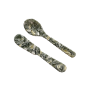 Cucharas de postre y cuchillo para mermelada Utensilios de cocina elegantes Cucharas de café y té para pasteles helados postres Juego de servicio 5