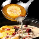 Cucharón de acero inoxidable con pico vertedor 32,5 x 8,5 cm Cucharón brillante para sopa y aceite Cuchara duradera para la cocina Utensilios 3