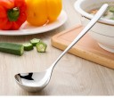 Cucharón de acero inoxidable plateado Cuchara de acero pulido espejo Cuchara para servir para la cocina Utensilios de cocina elegantes para sopa 3