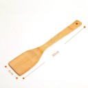 Cucharón de bambú plano para mezclar y voltear alimentos en la sartén y en el wok Bambú natural Agujero para colgar Medida 30 x 6 cm Para cualquier 3