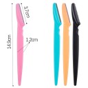 Cuchilla para cejas 15 cm Set de 10 unidades Afeitadora portátil para el rostro Afeitado detallado suave de vellos Herramienta cosmética 3