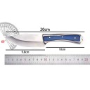 Cuchillo de camping para barbacoa al aire libre de 20 cm con funda de cuero. Cuchillo de corte para exteriores de hoja fija para camping, senderismo 2