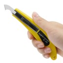 Cuchillo de gancho con hoja reemplazable 15 cm Cuchillo de trabajo con 2 hojas de repuesto Cuchillo para cortar películas de plástico alfombras 4