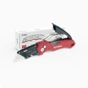 Cuchillo plegable para cajas con espacio de almacenamiento para cuchillas 3 posiciones de cuchilla Cuchillo con gancho y 3 cuchillas de repuesto 2
