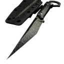 Cuchillo recto multiusos portátil para exteriores de 19 cm con funda, cuchillo de supervivencia para acampar, senderismo, caza, cuchillo táctico 1