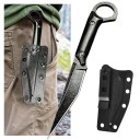 Cuchillo recto multiusos portátil para exteriores de 19 cm con funda, cuchillo de supervivencia para acampar, senderismo, caza, cuchillo táctico 3