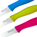 Cuchillos de cocina con hoja recta 20 cm Acero inoxidable Mango rosa azul verde Juego de cuchillos para cortar frutas verduras y alimentos 3