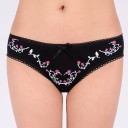 Cuecas brasileiras femininas com estampado de flores - 5 unidades 1