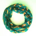 Cuello de invierno para niña con estampado de zorros J3142 8