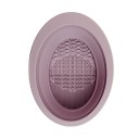 Cuenco plegable para limpiar brochas de maquillaje (14,5 x 10,5 cm), de silicona, con forma de huevo, ideal para el cuidado cosmético 1