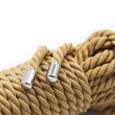 Cuerda BDSM de algodón, 5 metros de largo, 0,85 cm de ancho, con extremos metálicos, ideal para bondage, atados y otras técnicas Embalaje 7