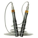 Cuerda para saltar MOGOLD con cable de acero 3 m Mangos de aluminio con rodamientos Ajuste automático de longitud Para crossfit y cardio 4