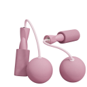 Cuerda para saltar sin costuras con bolas grandes de 6,5 cm Para entrenamiento en casa Pérdida de grasa Cuerda para saltar Sin balanceo También apta para interiores 1