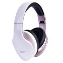 Cuffie Bluetooth over-ear con autonomia di 10 ore e sensibilità di 120 dB Padiglioni imbottiti Superficie lucida Cavo audio e di ricarica 1