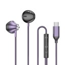 Cuffie cablate in-ear con connettore USB-C e microfono corpo in metallo resistente e cavo in PVC impermeabile controllo del volume per musica 5