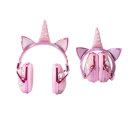 Cuffie per bambini con corno da unicorno Protezione dell'udito Contro il rumore Cuffia regolabile SNR 25 dB Cuscinetti comodi CE EN 352-1 2