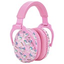 Cuffie protettive rosa per bambini con unicorni Taglia regolabile Protezione dal rumore Cuscinetti comodi Materiali sicuri 1