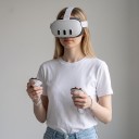 Cuffie VR wireless 512 GB tutto in uno con display 4K+ e realtà mista multifunzionale inclusi due controller bianchi 9