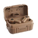 Cuffie wireless in-ear con riduzione del rumore registrazione audio power bank a forma di cassa militare autonomia 8-13 ore aumento del volume ricarica USB 10