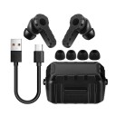 Cuffie wireless in-ear con riduzione del rumore registrazione audio power bank a forma di cassa militare autonomia 8-13 ore aumento del volume ricarica USB 2
