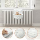 Cuib suspendat pentru pisici pe radiator 45,5 x 39 x 25,5 cm Coș moale alb Cadru metalic pliabil Pe balustradă și cușcă Husa lavabilă 4