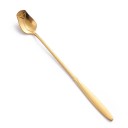 Cuillère à café en acier inoxydable 15,2 cm Cuillère à mélanger longue pour thé café miel dessert salade Cuillère décorative en acier 2