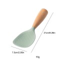 Cuillère à riz en silicone pour cuisine 21 x 7,5 cm Cuillère en bois antiadhésive Ustensile de cuisine résistant à la chaleur avec manche 8