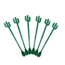 Cuillères à cocktail avec cactus 6 pcs 8
