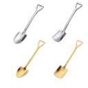 Cuillères en forme de pelle et de râteau 8 pcs 2