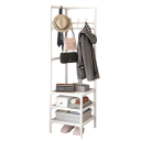 Culoar de haine cu unghi de 180 x 45 x 45 cm cu 3 rafturi Structură metalică din oțel carbon Rafturi textile Suport de depozitare pentru dormitor 2 Culoar de haine cu unghi de 180 x 45 x 45 cm cu 3 rafturi Structură metalică din oțel carbon Rafturi textile Suport de depozitare pentru dormitor 2