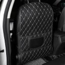 Culoare de protecție pentru spatele scaunului auto 75,7×43,7 cm cu buzunare, protector impermeabil împotriva murdăriei și zgârieturilor, organizator negru 1