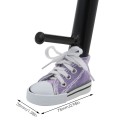 Culoare decorativă pentru capacul lateral al suportului de motocicletă 7,5 cm Mini botă cu șireturi Accesoriu de protecție și decorare distractivă pentru motocicletă 12