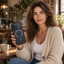 Culoare magnetică pentru iPhone 17 compatibilă cu MagSafe Sticlă nano mată Încărcare wireless Aliniere precisă Protecție spate 11